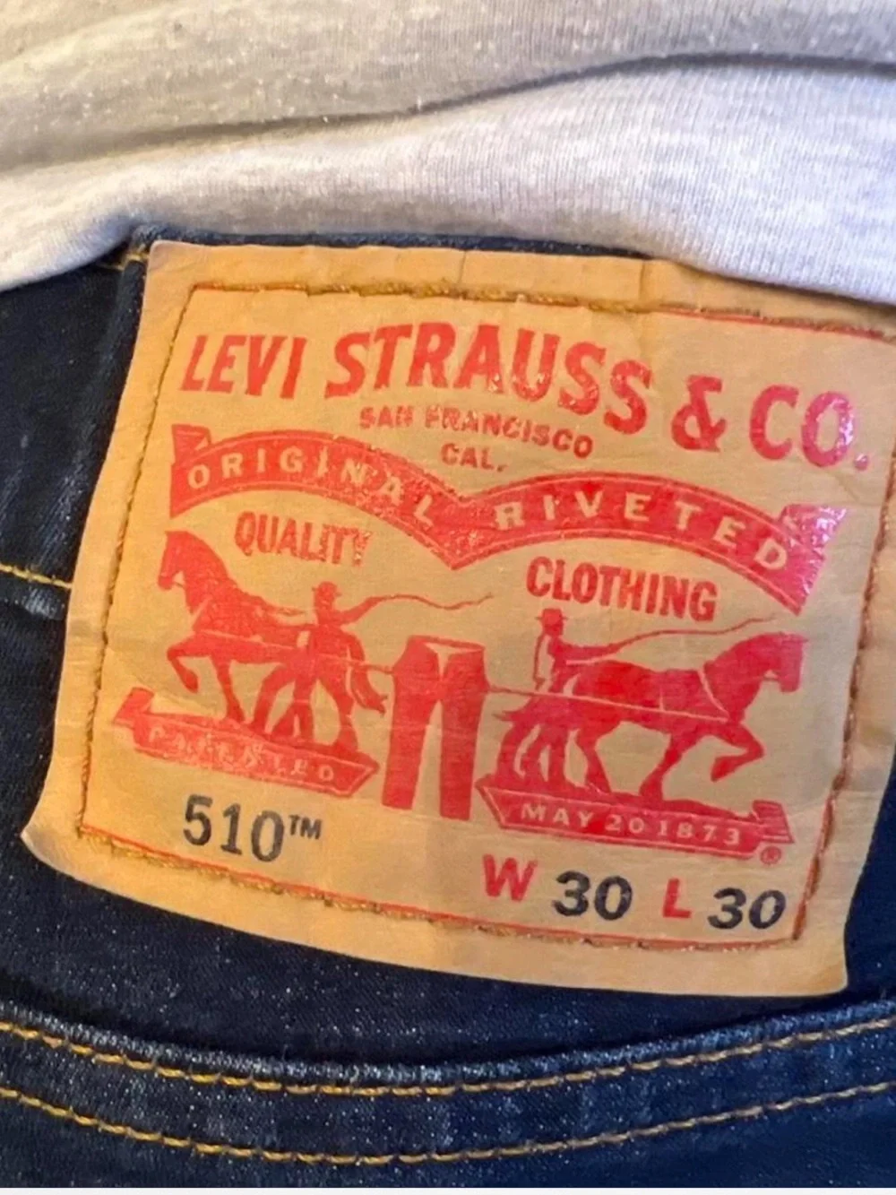 Levi's navy blue 510 slim jeans Size 30